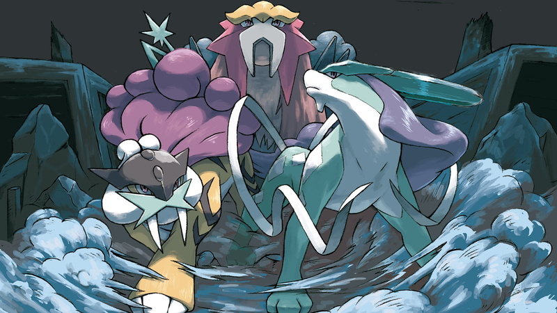 Legendary beasts, Suicune, Raikou, Entei, Pokémon, 1080P