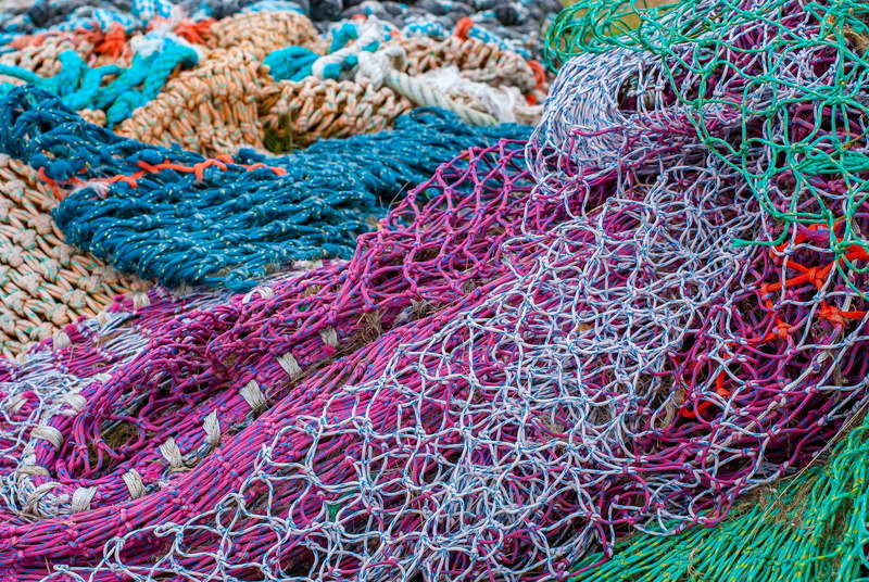 sea, close-up, red, still life, tangled, pattern, backgrounds, abundance, art and craft, no people, net, high angle view, rope, commercial fishing net