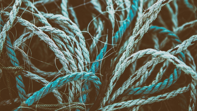 fishing industry, thread, tangled, 4K, backgrounds, commercial fishing net, fiber, close-up, full frame, no people, pattern, strength, blue, fishing net