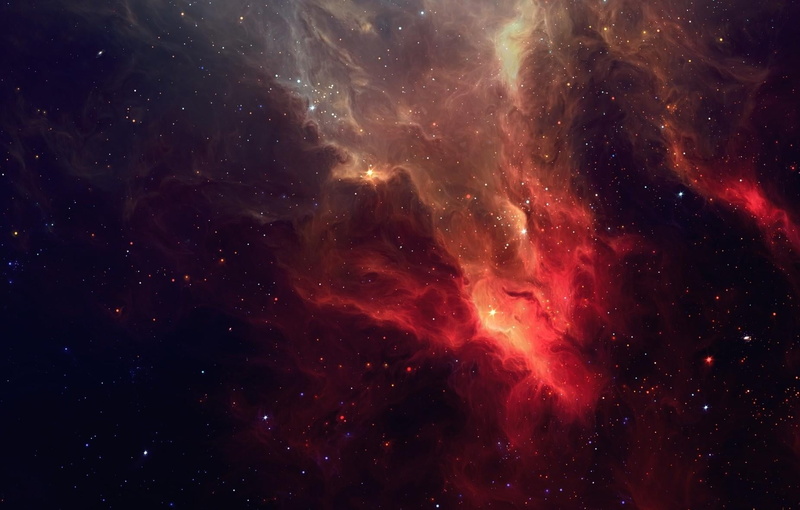 abstract, luminosity, space, cloud, red, flame, black Color, scenics - nature, stars, exploding, dark, milky way, outdoors, illustration, light, light - Natural Phenomenon