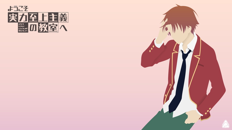 4K, Kiyotaka Ayanokōji, Anime, Minimalist, Classroom of the Elite, Brown Hair