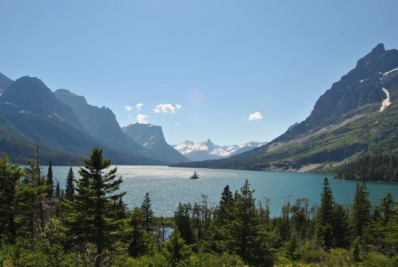 photo, forest, travel, 4K, bus Tour, beauty, landscape, Going to the sun road, Wild Goose, water, St. Mary Lake, lake, nature, Circle Tour, Glacier National Park