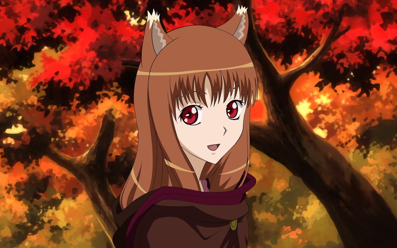 anime, Okamimimi, 2K, wolf girls, Holo, Spice and Wolf, anime girls