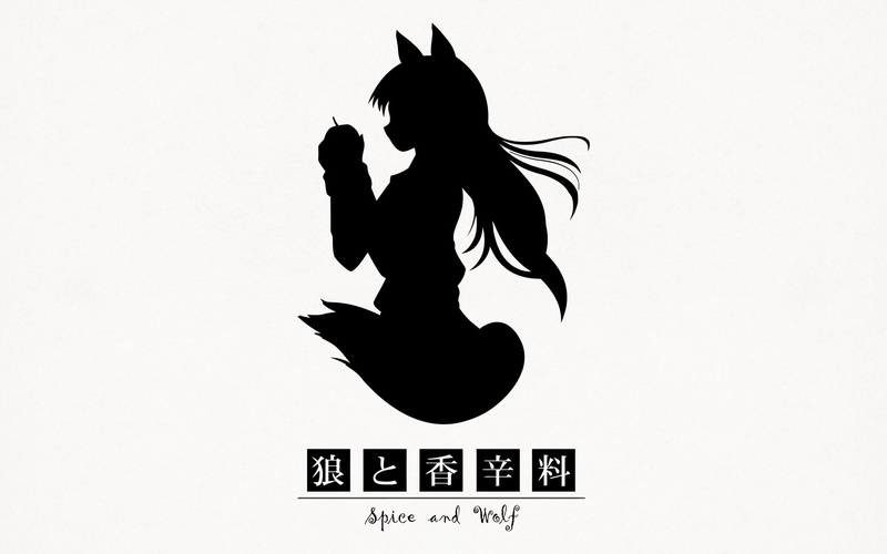 communication, sign, representation, female likeness, black color, close-up, symbol, 1080P, white background, Holo (Spice and Wolf), Anime, western script
