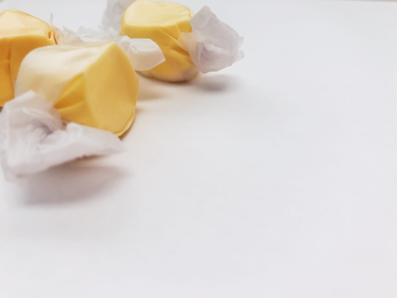 copy space, white color, sweet food, food and drink, unhealthy eating, sweets, crumpled paper ball, snack, taffy, create, close-up, freshness, sweet, april