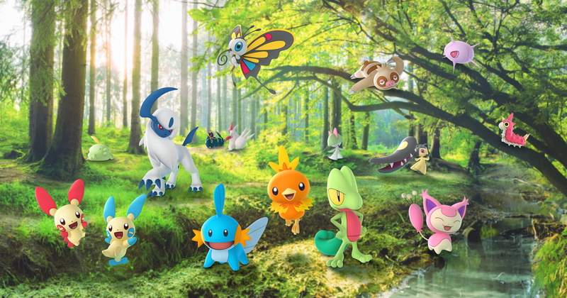 Pokémon GO, Ralts (Pokémon), 4K, Slakoth (Pokemon), Skitty (Pokémon), Minun (Pokémon), Beautifly (Pokémon), Mudkip (Pokémon), Treecko (Pokémon), Torchic (Pokemon)