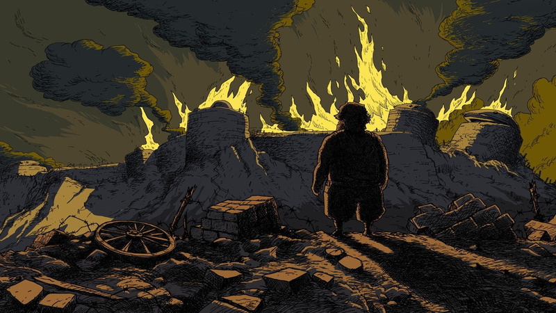 people, water, real people, artwork, leisure activity, Video Game Art, sunlight, pets, nature, 1080P, Valiant Hearts The Great War, outdoors, standing