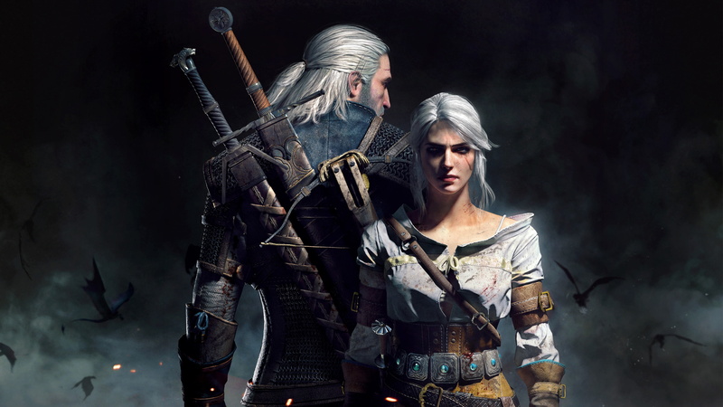 hunt, wild, geralt, ciri, witcher, 4K