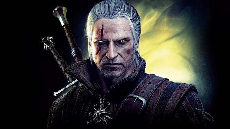 studio shot, portrait, 1080P, spooky, aggression, indoors, adult, emotion, human body part, mature adult, looking at camera, The Witcher 2: Assassins of Kings