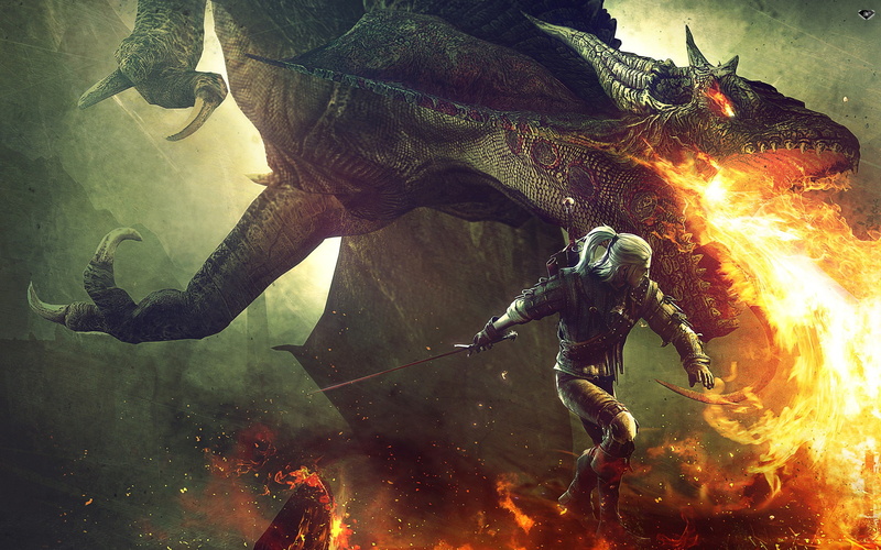 The Witcher 2: Assassins of Kings, Geralt of Rivia, 2K, The Witcher, dragon