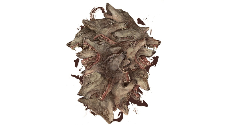 gray, studio shot, illustration, dried, pattern, food and drink, drawing, indoors, brown, dry, plant, white background, copy space, wolf, no people, creativity