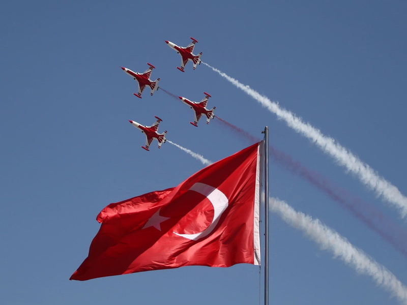 Military, aircraft, art, forces, stars, 480P, hd, turkey, x, armed, turkish, aircrafts