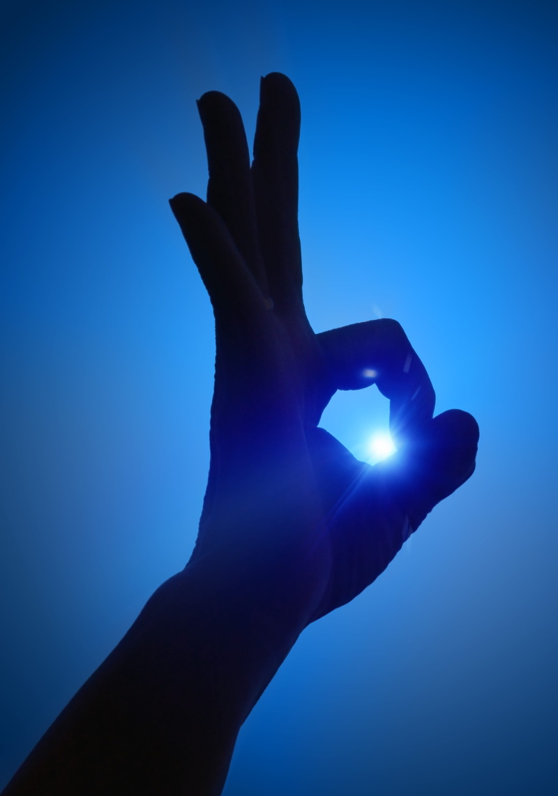 body part, silhouette, unrecognizable person, 2K, hand, one person, clear sky, human hand, blue, low angle view, nature, studio shot, blue background