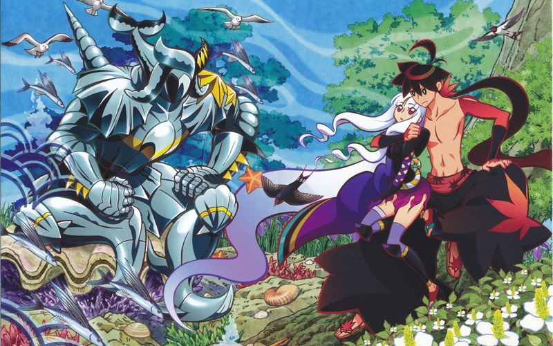 Katanagatari, day, sea, real people, full length, outdoors, multi colored, representation, 1080P, sunlight, Togame, creativity, human representation, manga