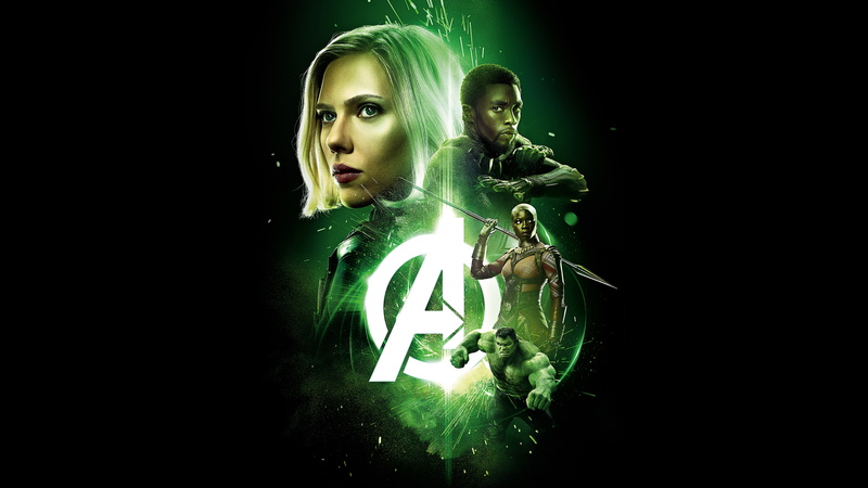 Scarlett Johansson, 4K, Hulk, Okoye, 8K, untitled, Chadwick Boseman, 8K, Black Panther, Black Widow, Avengers: Infinity War, Mark Ruffalo, Danai Gurira