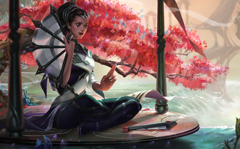 Karma, LoL, 4K, Xi Zhang, art, League of Legends