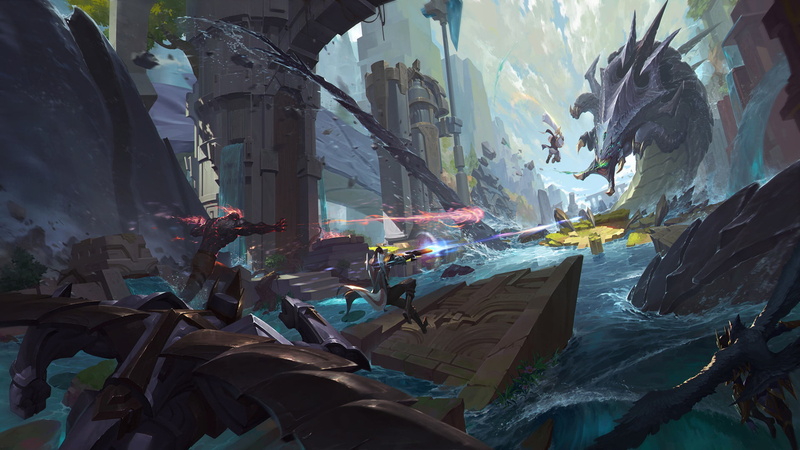 1080P, League Of Legends, Galio (League Of Legends), Baron Nashor (League of Legends), Garen (League Of Legends), Brand (League of Legends), Quinn (League Of Legends)