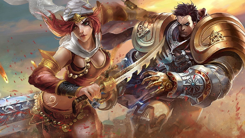 hd, champion, league, tablet, 1080P, katarina, legends, laptop, garen