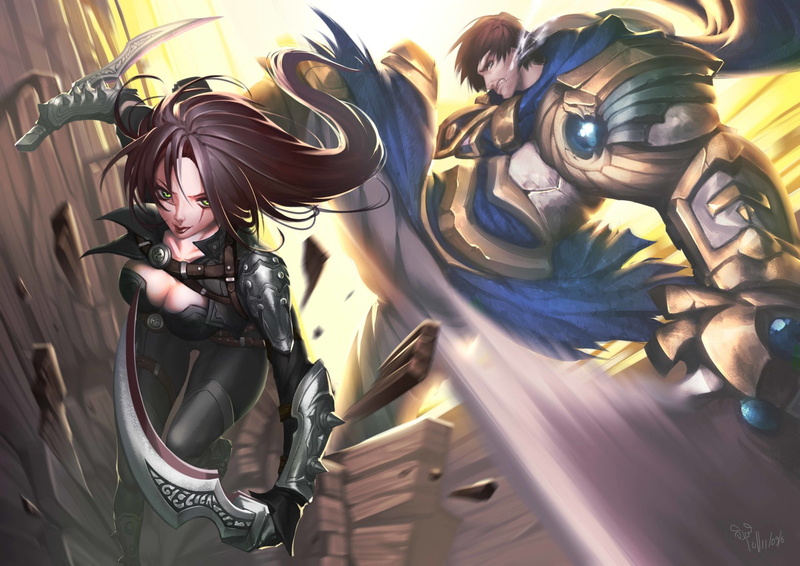 Video Game, League Of Legends, Katarina (League Of Legends), Garen (League Of Legends), 1080P