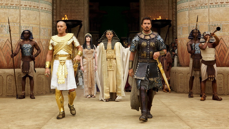clothing, sculpture, women, looking at camera, statue, Movie, standing, group of people, people, building, full length, Exodus: Gods and Kings, portrait