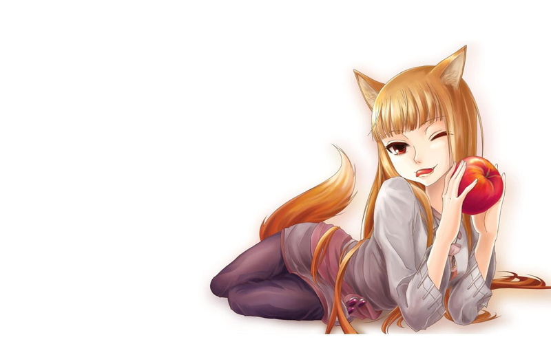 beautiful people, copy space, 720P, Spice and Wolf, beautiful woman, glamour, women, brightly lit, beauty, human representation, anime, white background