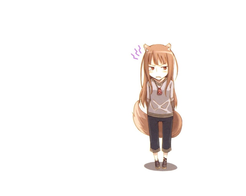 innocence, women, child, girls, full length, blond hair, lifestyles, Ears, Tail, cut out, females, childhood, 720P, Spice and wolf, indoors, copy space