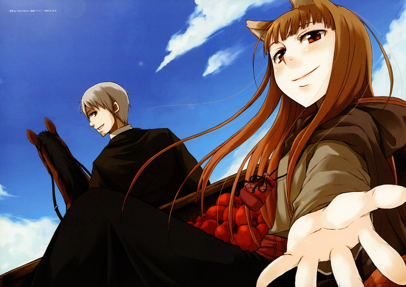 ayakura, 4K, and, juu, okamimimi, wolf, koushinryou, illustrations, spice, horo, kraft, lawrence, ookami