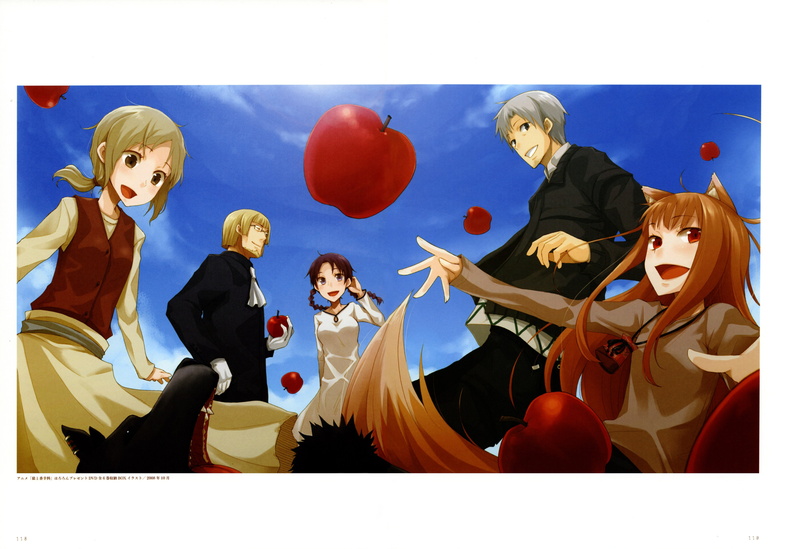 4K, arendt, juu, koushinryou, horo, kraft, ookami, wolf, illustrations, ayakura, nora, lawrence, spice, and