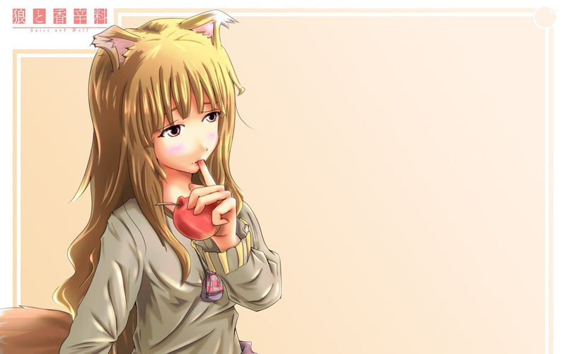 female, Okamimimi, childhood, Holo, human representation, copy space, Spice and Wolf, one person, hairstyle, character, art and craft, blond hair, women