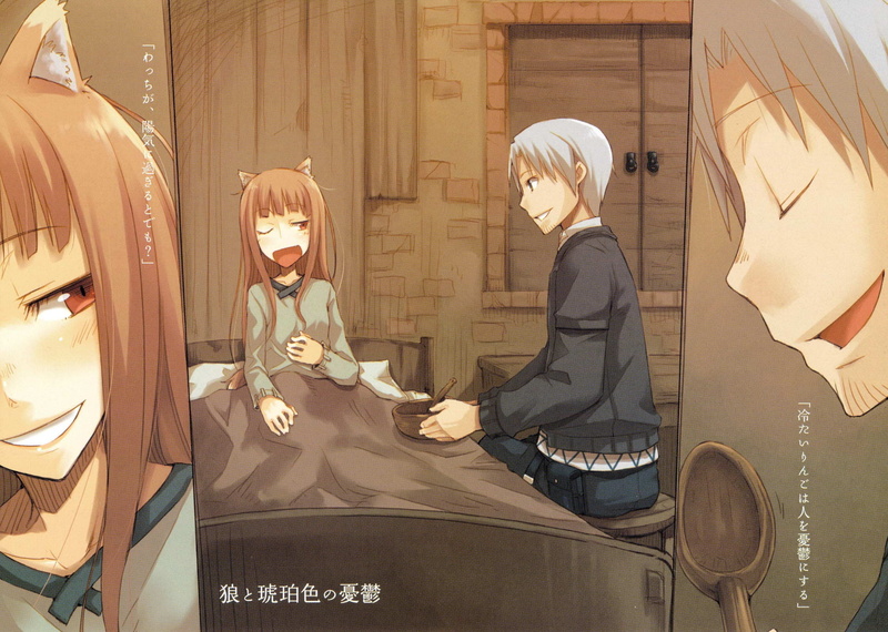 Spice and Wolf, Okamimimi, anime girls, Lawrence Kraft, 1080P, Holo