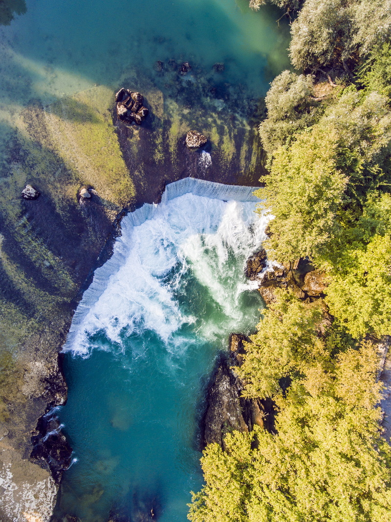 rock - object, landscape, 4K, photo, day, solid, outdoors, flowing water, power in nature, turquoise colored, water, aerial, body, manavgat, sea, plant