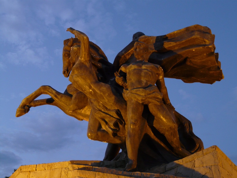 art and craft, first president, horse, human representation, founder of turkey, no people, renovator, monument to atatürk, mustafa kemal atatürk, low angle view