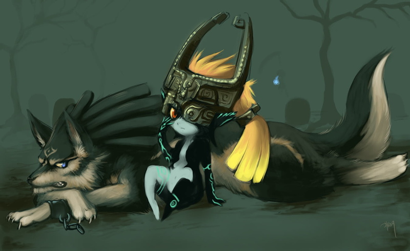 mammal, Midna (The Legend of Zelda), animal wildlife, one animal, The Legend Of Zelda: Twilight Princess, water, indoors, costume, no people, Wolf Link