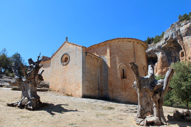religion, land, travel destinations, hermitage, soria, nature, church, sunlight, templars, no people, tree, the past, old, natural canyon, ruined, ancient history