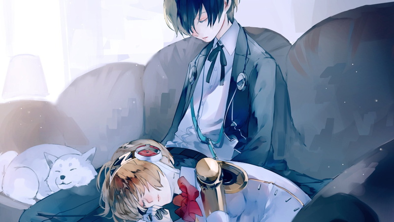 Minato Arisato, Persona 3, Aigis (Persona), Video Game, Koromaru (Persona), 1080P, Persona, Anime