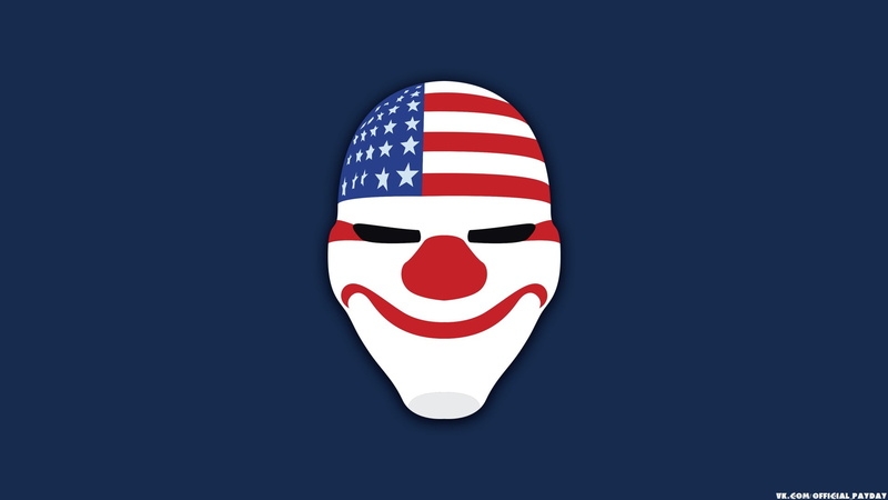 single object, vector, human representation, PAYDAY 2, Mask, Overkill Software, people, sign, representation, red, design, colored background, 1080P, blue