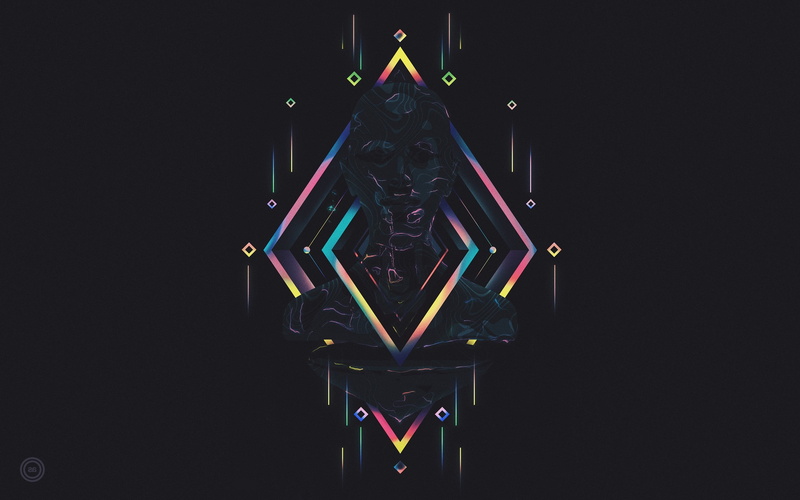 close-up, design, technology, triangle shape, lighting equipment, studio shot, glowing, abduzeedo face digital art, symmetry, shape, sign, no people, 2K