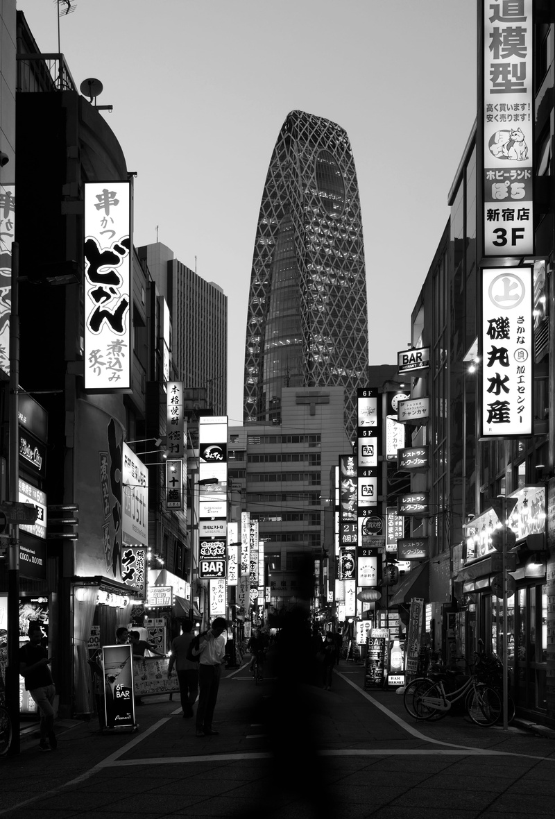 outdoors, tokyo, architecture, built structure, communication, shinjuku, text, city life, group of people, building, urban, script, sign, real people, road