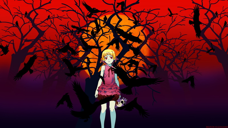 Kiss-shot Acerola-orion Heart-under-blade, Bakemonogatari, 2K, Kizumonogatari, Shinobu Oshino, Anime, Dusk, Monogatari (Series)