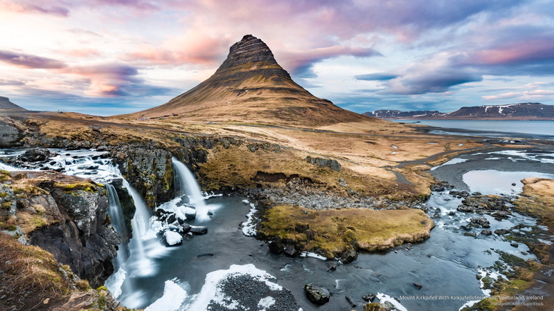 Waterfalls, kirkjufellsfoss, falls, 2K, iceland, kirkjufell, vesturland, mount