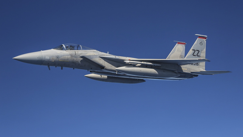 air force, 3840x2160 px, mode of transportation, aim, plane, fighter plane, military airplane, on the move, 15 Eagle, 4K, mid-air, military, motion, US Air Force
