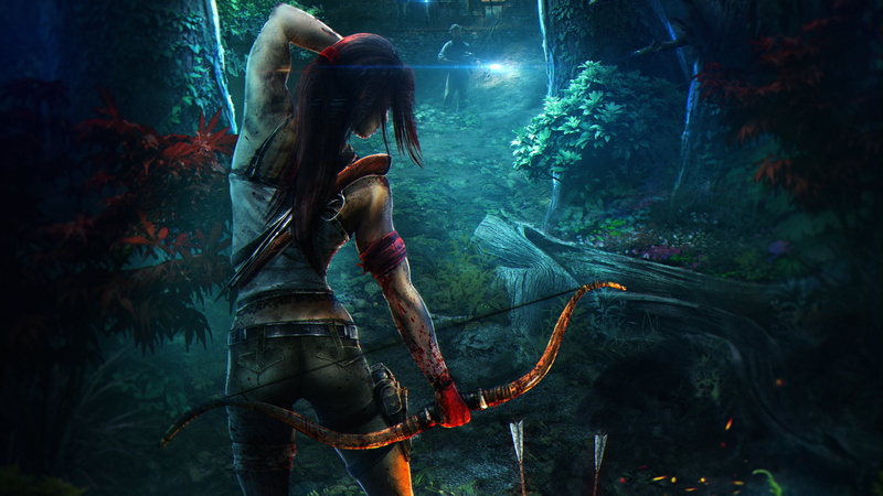 young adult, animal wildlife, lara, tank, one person, Tomb, artwork, 3840x2160 px, croft, standing, Girls, 4K, water, nature, games, animals in the wild