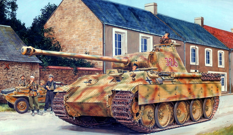 building exterior, gun, armored Vehicle, brown, tank, day, military, weapon, figure, equipment, Panther, armed Forces, Panzerkampfwagen V Panther, ron volstad