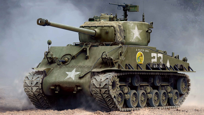 Sherman, 1080P, M4A3E8, the main American medium tank, USA