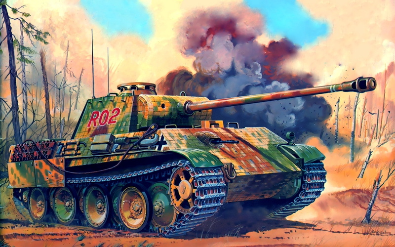 tank, explosive, no people, smoke - physical structure, armored tank, green, Sd.Car. 171, battle, armed forces, communication, burning, outdoors, flame