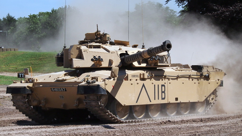 smoke - physical structure, aggression, military, Vickers Defence Systems, nature, transportation, sunlight, motion, land, tank, Challenger, 1080P, day