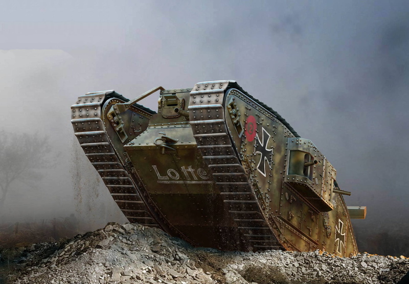 tank, Mark IV, heavy, art, Trophy, British, 1080P, The first World war