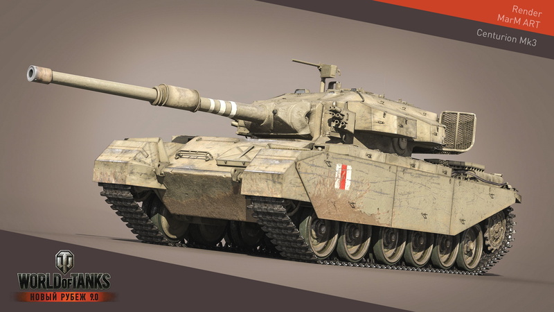 2K, World of Tanks, render, Centurion Mk. 3, tank, wargaming, video games