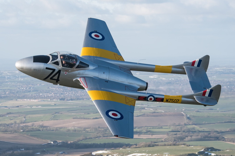 RAF, De Havilland Vampire, de Havilland Aircraft Company, Fighter, 1080P, De Havilland DH-115 Vampire (T11), Combat training, Vampire