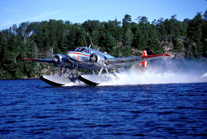 aircraft planes, 1080P, floats, beechcraft, twin, model, lake, beech, engine